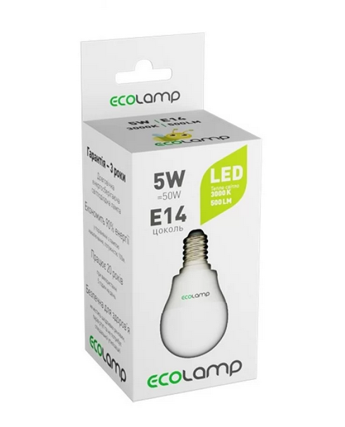 Лампа світлодіодна ECOLAMP, 5 Вт, (EL-G455143000)